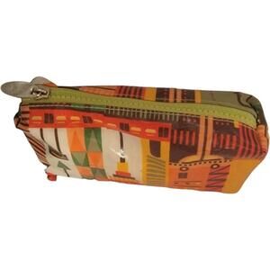 Small Rectangular Zippered Pouch with Abstract Pattern